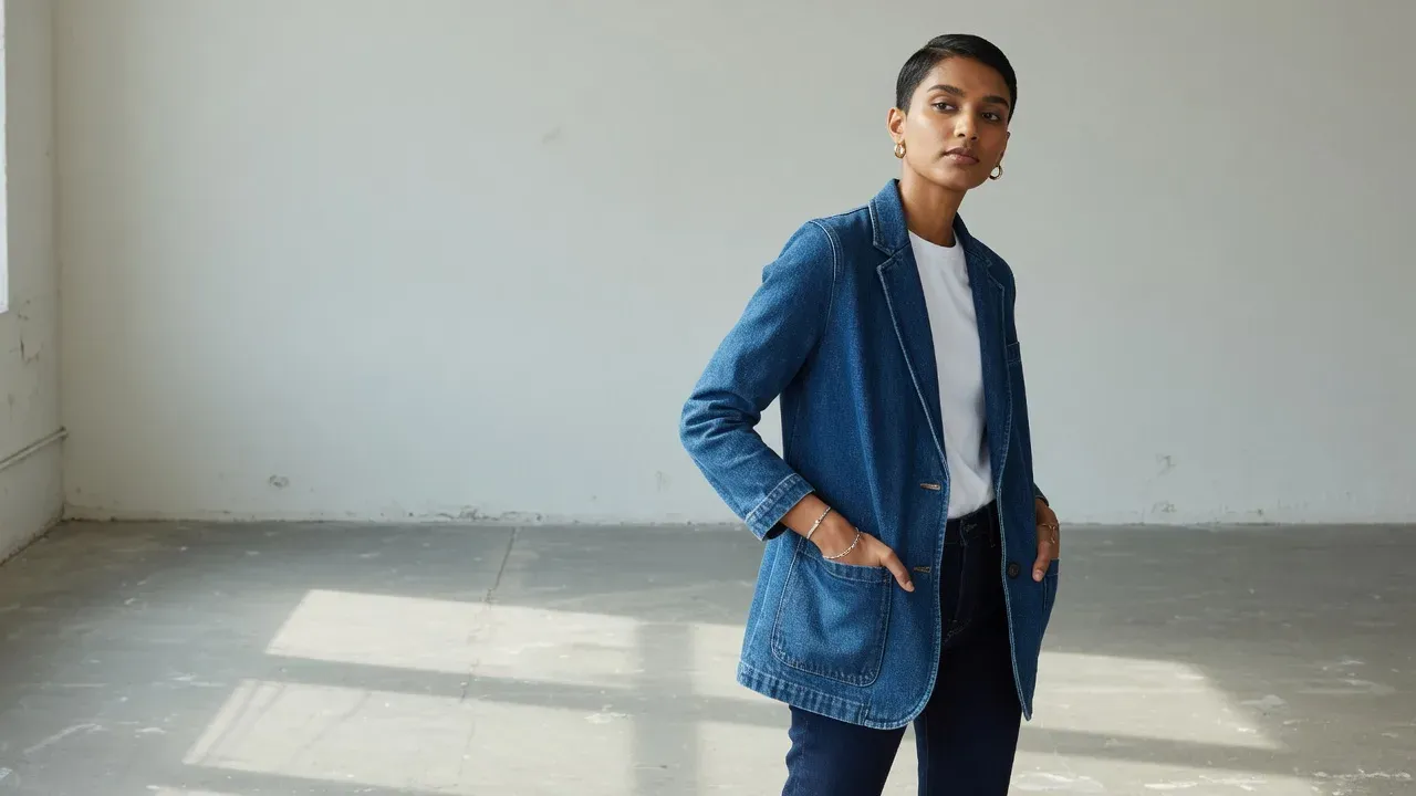 Editorial denim look from Atelier Vale