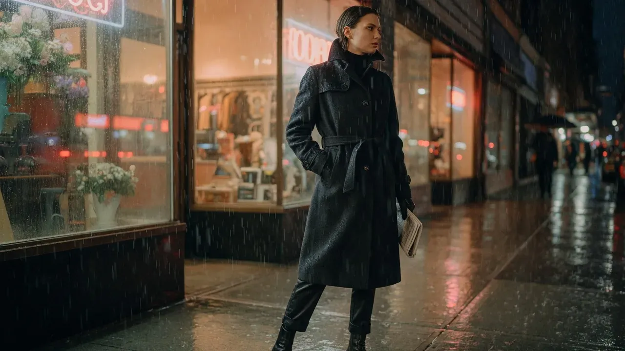Editorial wool coat look from Atelier Vale